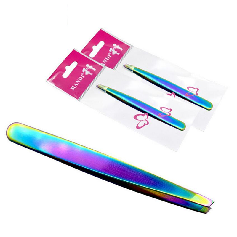 

Eyebrow Tools Diagonal Stainless Steel Coloured Titanium Makeup Accessories Girls Beauty Trim Eyebrows Specialized Hot LJJN56