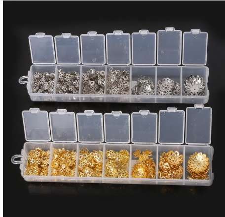 

Free Shipping Approx:300pcs/lot(6~16mm) Mixed Alloy Flower Beads Caps End Caps Fitting Chain&Tassel jewelry findings DIY