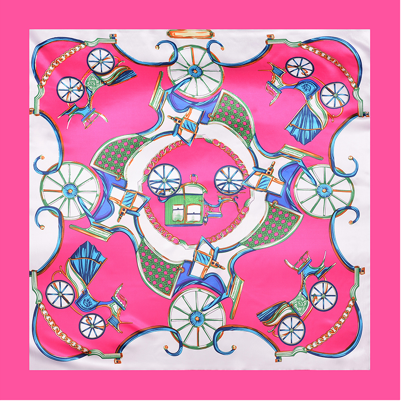 

Head Scarves 90 Silk Scarf Top Scarfs Neck Foulard Femme HIGH-END Headwrap Versatile Accessory