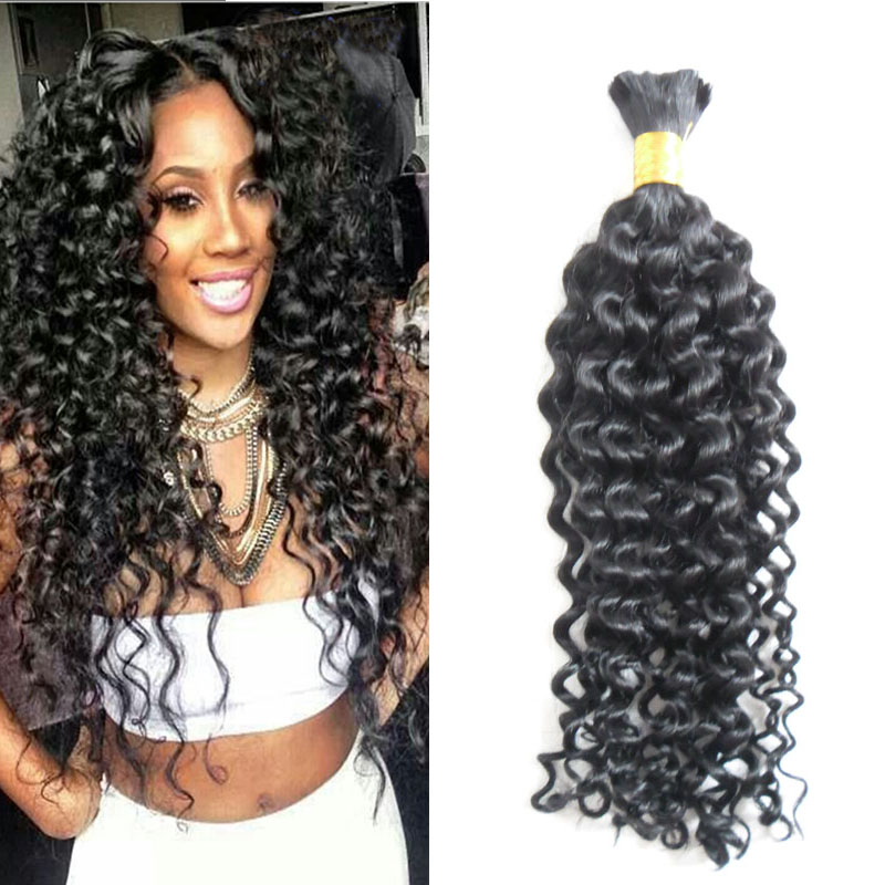

No Weft Peruvian kinky curly Bulk Human Hair For Braiding 10 To 30 Inch Crochet Human Hair Braids