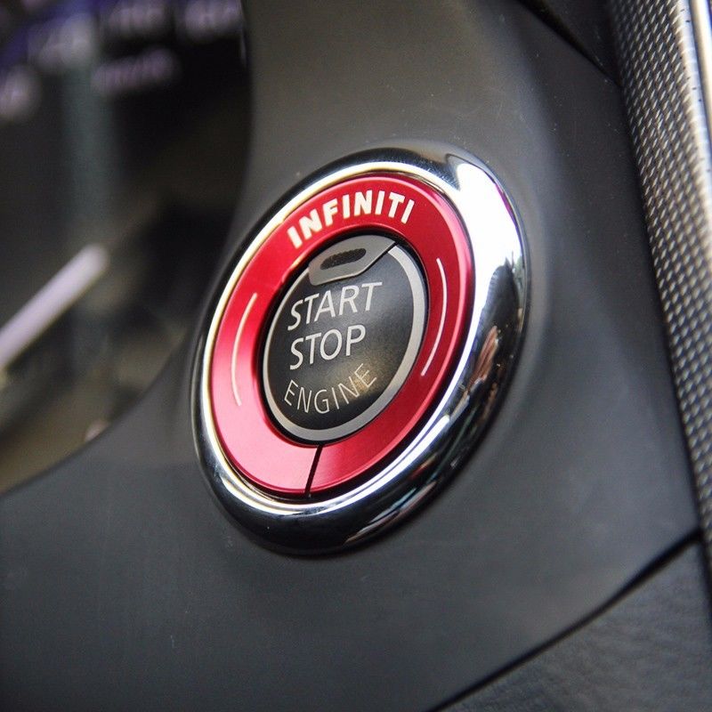 

engine start stop push button knob key switch decorative ring trim for Infiniti