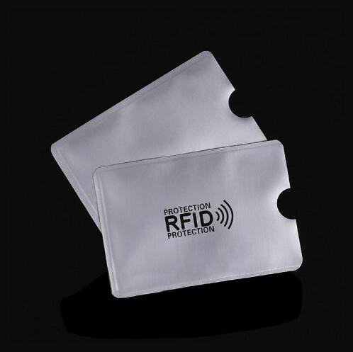 

Aluminum Foil Anti-scan RFID Shielding Blocking Sleeves Secure Magnetic ID IC Credit Card Holder NFC ATM Contactless Identity Lock Protector