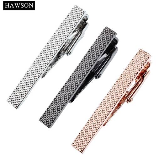 

HAWSON Tie Clip Bar Set for Mens Jewelry Rose Gold Color Necktie Bar Clasp Pin Clamp Shirt