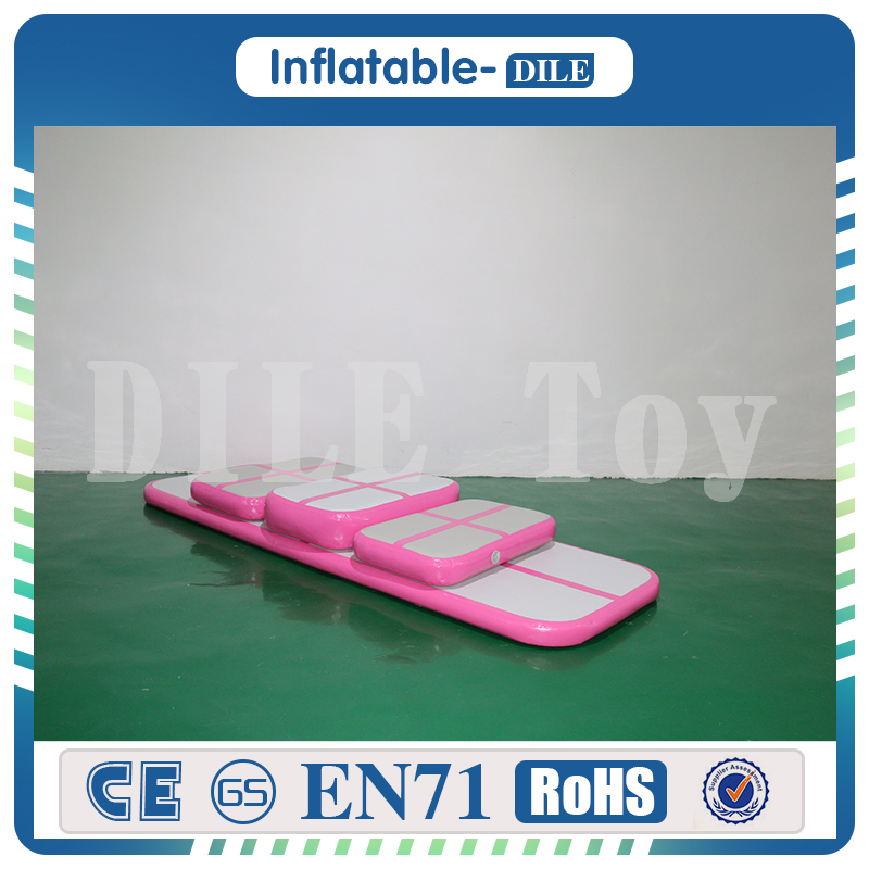 

Free Shipping A Set (Include 5 Pieces) Pink Inflatable Air Track Trampoline Air Tumbling Mat Inflatable Air Tumble For Children