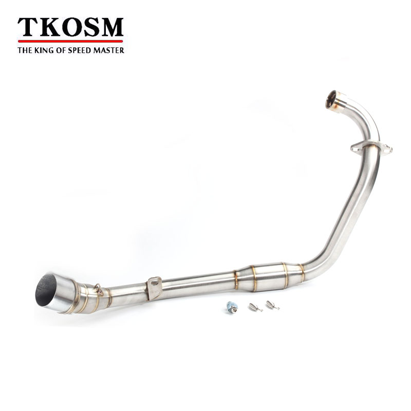 

TKOSM Motorbike Exhaust System Front Pipe Muffler Slip On Exhaust Pipe Motorcycle Escape Connect Accessories For Honda MSX125