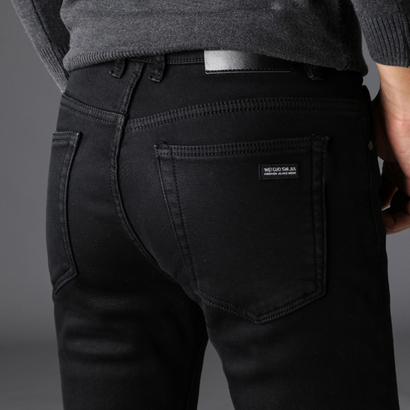 Mens Classic Jeans Designer Biker Dress Denim Pants Man Black Jeans Slim Fit Stretch Cowboy Trouser Male Brand Clothing 2018 New