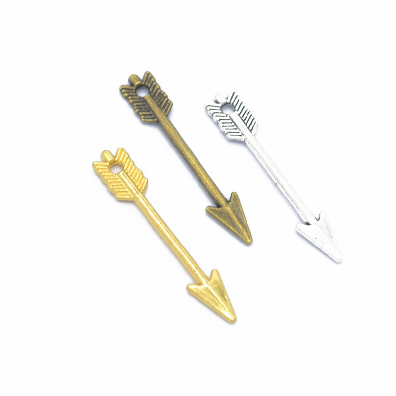 

29mm Arrow Charms - Set of 1000 - Small Arrow Pendants, Silver Archery Pendants, Lead Free, Nickle Free