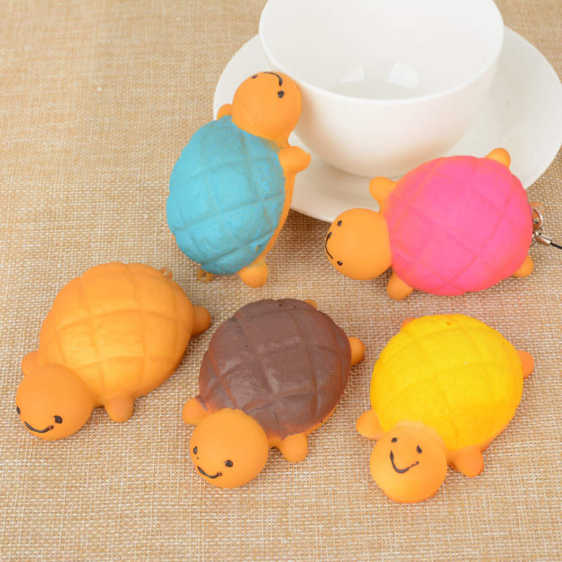 

7CM Cute Kawaii Turtle Phone Strap Charms Soft Tortoise Bread Bun Phone Bag Keyring Straps Random Color free shipping 2018 new