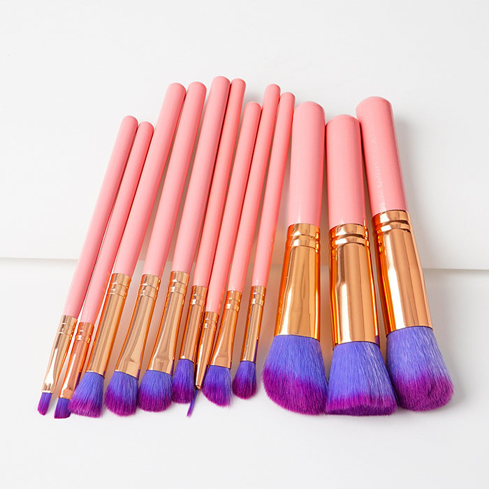 

High quality 12pcs pink Eye Make-Up Brushes Makeup Brushes Set Eyeliner Face Foundation Blush Lip Liquid Cream Powder Cosmetics tool