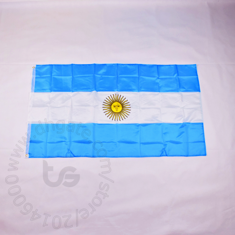 

Argentina national flag Free shipping 3x5 FT/ 90*150cm Hanging Argentina National flag Home Decoration flag banner