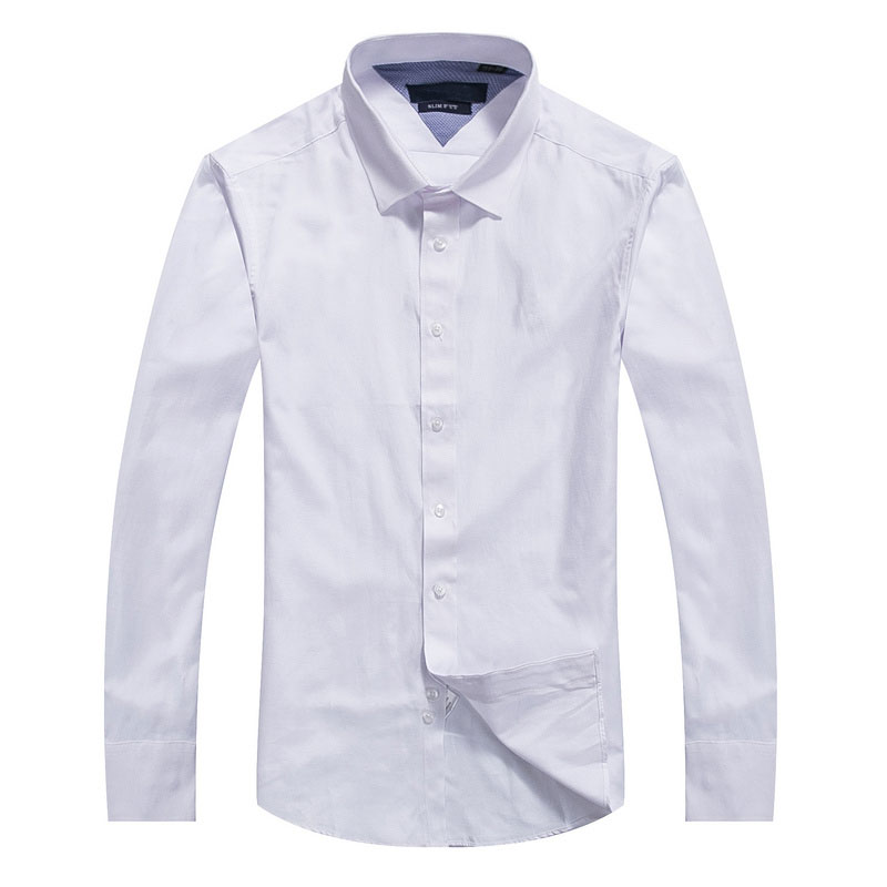 

2018 hot sale 100% Cotton Dress Shirts High Quality Mens Casual Shirt Casual Men Plus Size 4XL Social Shirts, White;black