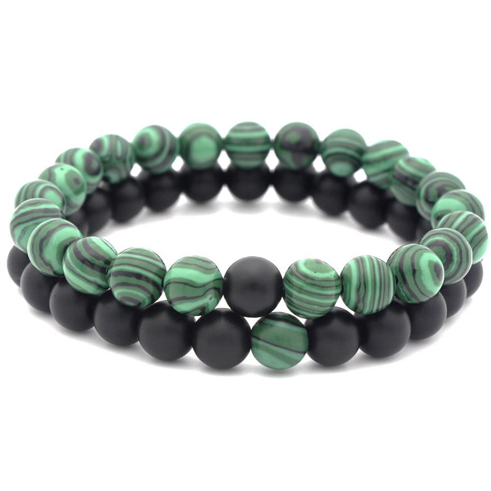 

NEW Beaded Bracelets Natural Pumice Stones Charm Jewelry 8mm Yoga Energy Bracelet Bangles Unisex Malachite Bracelet