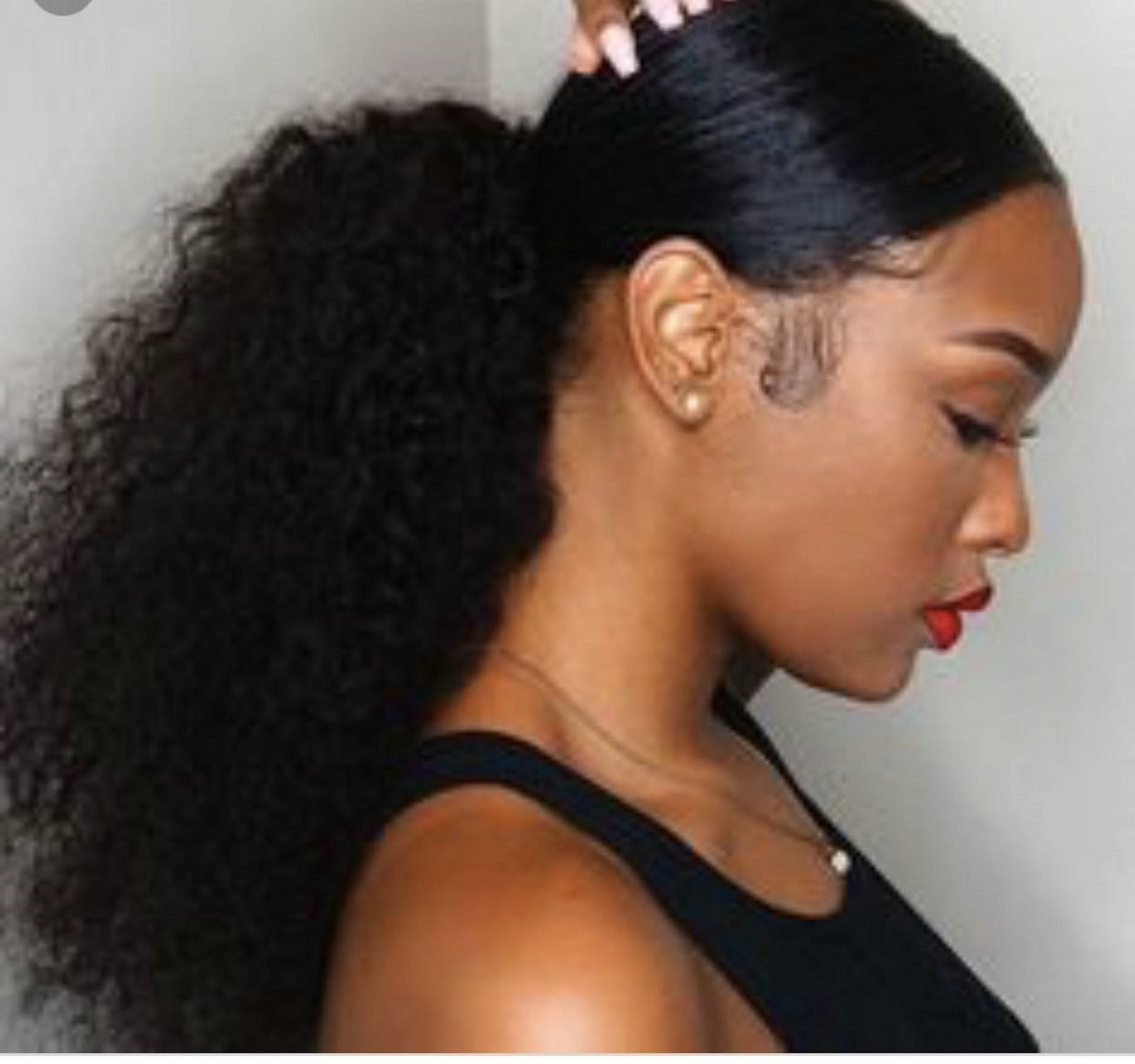 

Women Curly Virgin hair ponytail Extension clip curly human Hair gorgeous curly Ponytail Human Hair for black women 140g 5colors