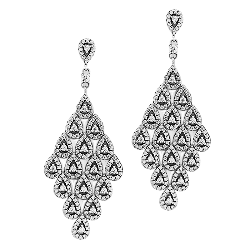 2018 925 Sterling Silver Cascading Glamour Large Hanging Drop Earrings Original Fashion Charms European Style for women Jewelry Making-image-424925316