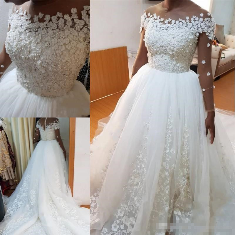 bridal train dresses 2018