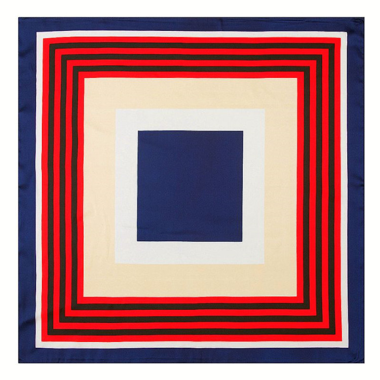 

New Plain Silk Scarf Women Square Scarves Geometric Stripe Hijab Lady Bandana Female Fashion Foulard Wraps Kerchief 60cm x 60cm