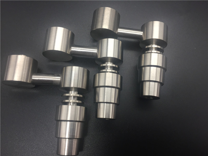 Wholesale 14mm 18MM male female Universal Domeless 4 In 1 GR2 Titanium Nail for Water Pipe Glass Water Smoking-image-421366636
