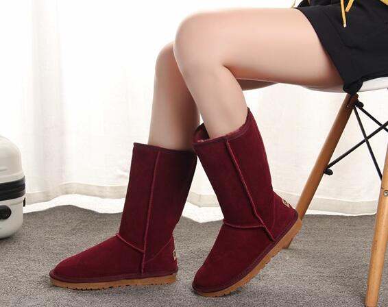 Livraison gratuite 2018 haute qualité WGG bottes classiques pour femmes bottes de neige pour femmes bottes en cuir d'hiver botte taille américain
