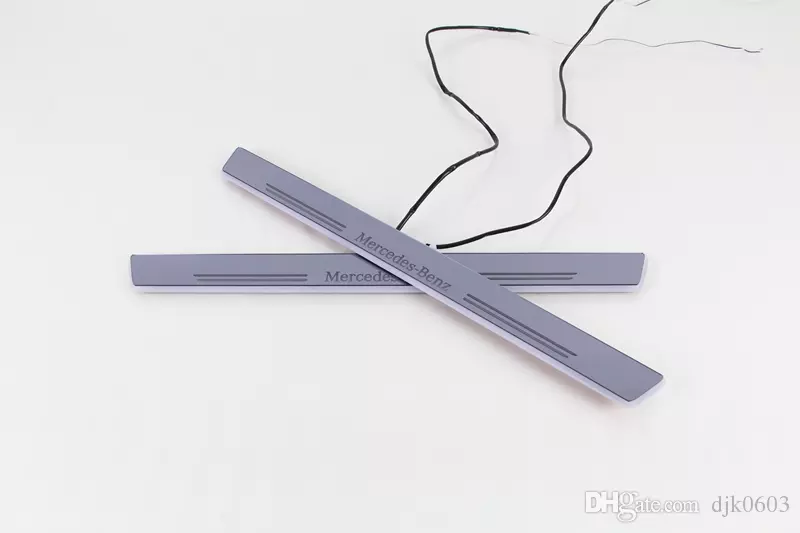 Acrylic Moving LED Welcome Pedal Car Scuff Plate Pedal Door Sill Pathway Light For Mercedes Benz A W176 2013- 2015-image-428383267