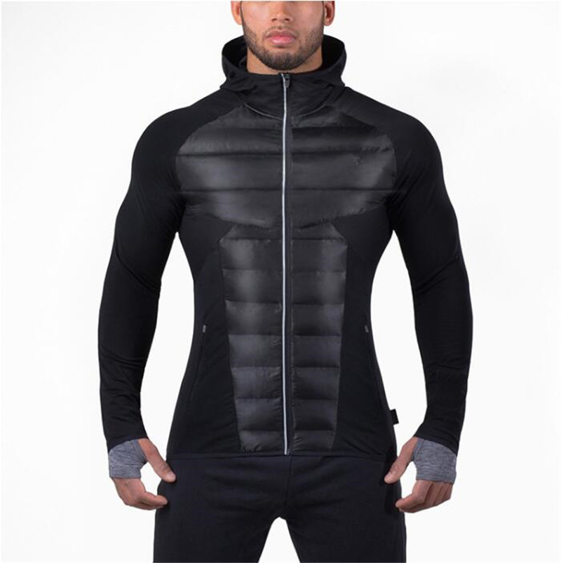 

Brand Mens gyms hoodie sweatshirt bodybuilding Jacket Autumn Winter warm sportwear Men Tracksuit Men Zipper Coat fitness Hoodies, Black