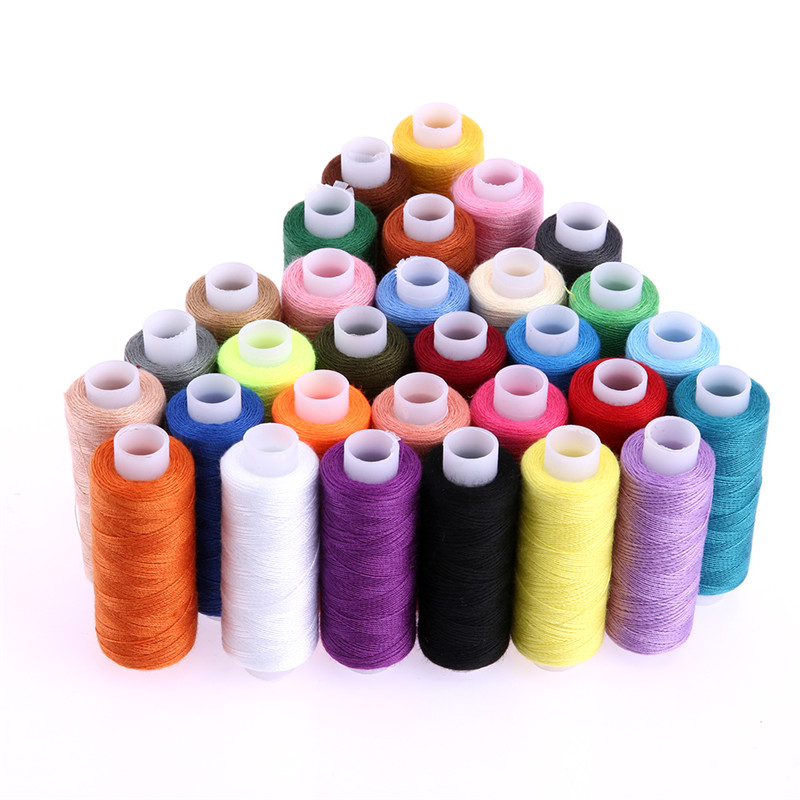 

30Pcs/set 250 Yard Polyester Machine Embroidery Sewing Threads Hand Sewing Thread Craft Patch Steering-wheel Sewing Supplies
