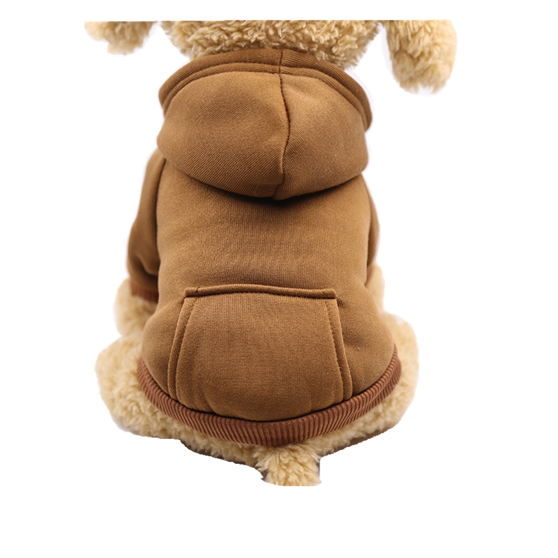 

Small Breed Dog Clothes Fleece Clothing New Winter Golden Retriever Puppy Clothes Teddy Chihuahua Dress Wholesale on Sales, Light brown
