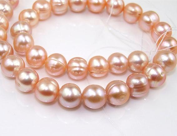 

New Arriver Loose Pearl Jewellery,Potato Baroque Freshwater Pearls Pink Cultured Pearl 9-10mm Gemstone Beads Strand