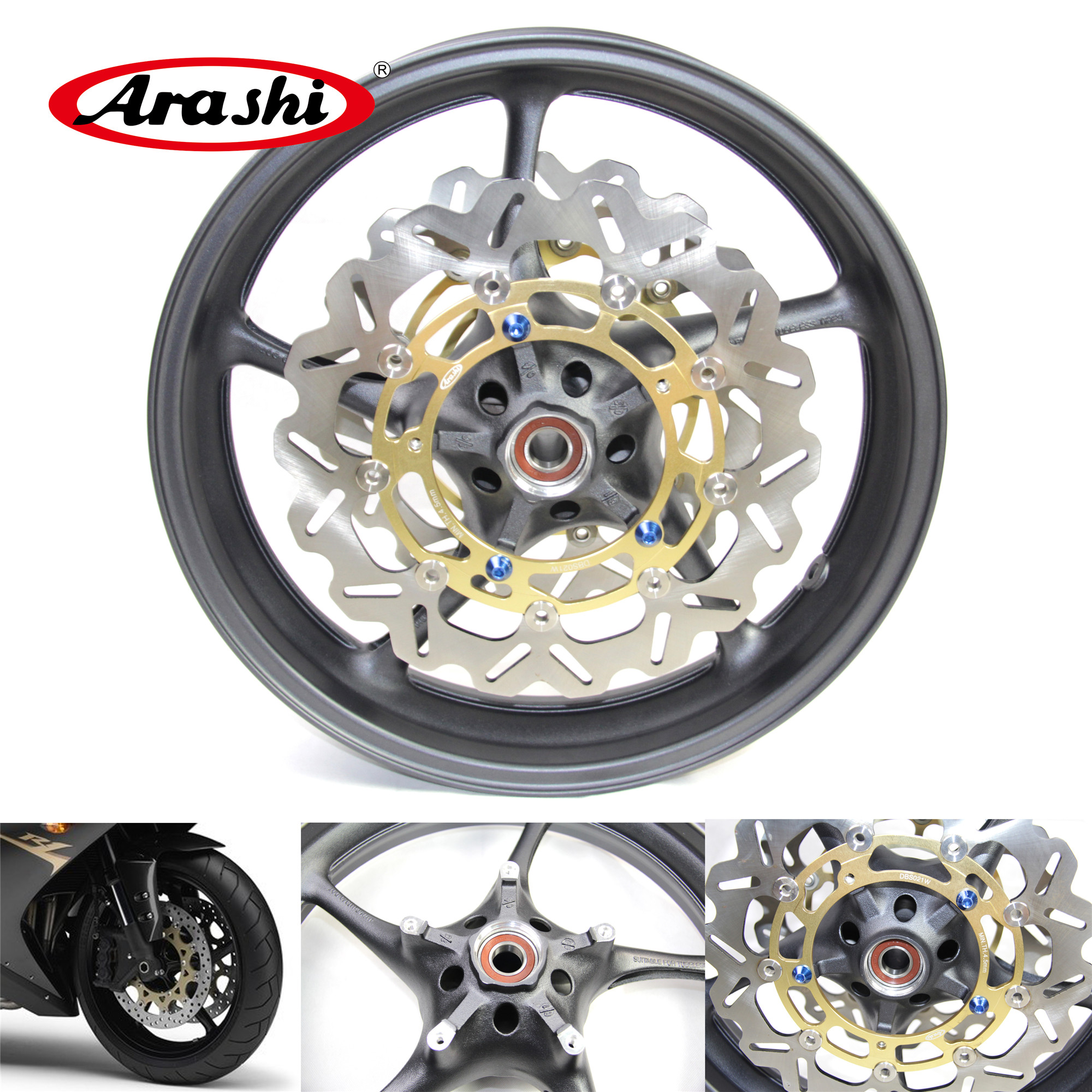 

Arashi For Yamaha YZF R6 2006 - 2012 Front Wheel Rim Brake Disc Disk Rotor Motorcycle Parts 2007 2008 2009 2010 2011 YZF-R1 YZF-R6