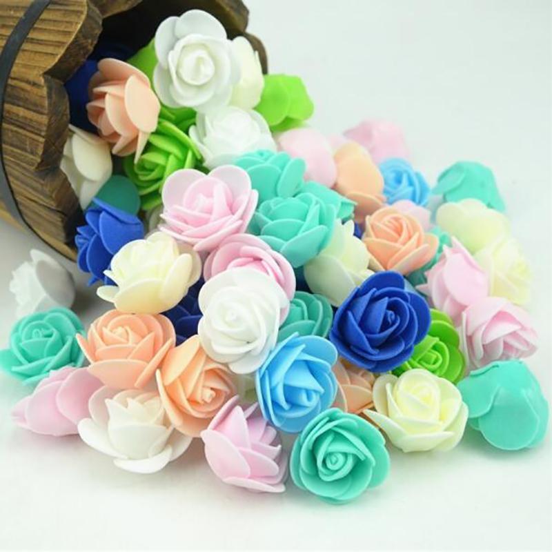 

Mini PE Foam Rose Flower Head Artificial Rose Flowers Handmade DIY Wedding Home Decoration Rose Flower Festive Party Supplies