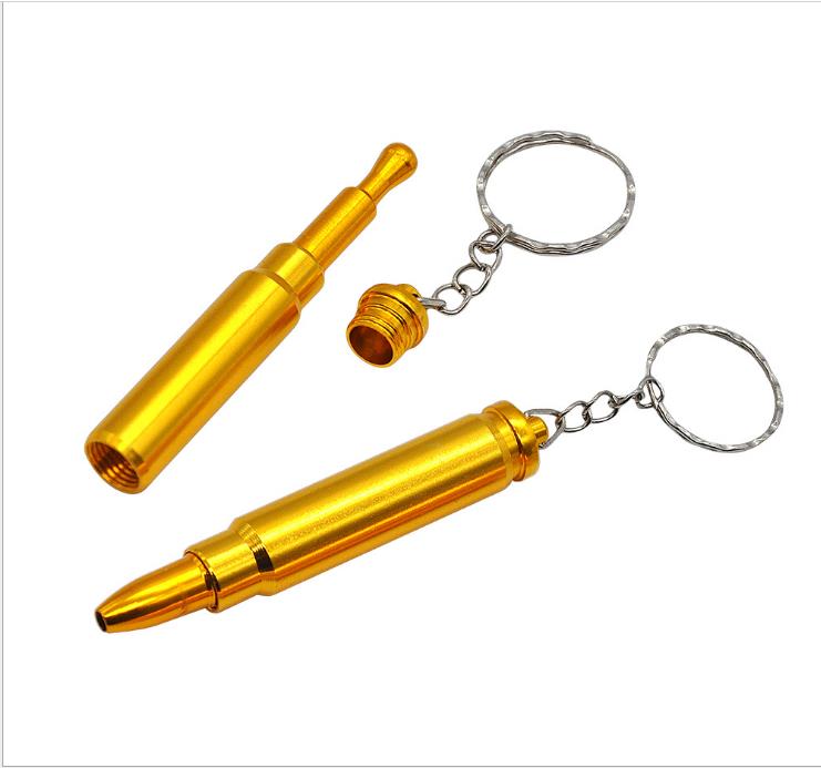 

Metal Pipe Gold Creative Mini Mini Pipe Key Chain Pipe