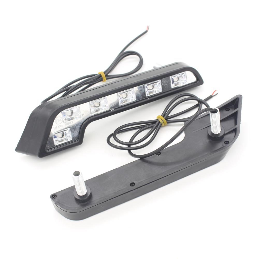 

2X Auto 6 COB E4 LED Car Headlight Daytime Running Light Day Lamp Fog Light Off Road Driving Parking Light Source DRL Kit W124 W204