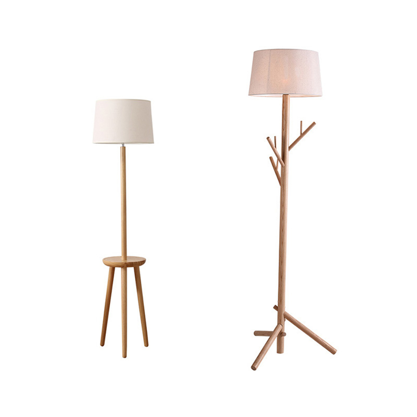 2019 Nordic Solid Wood Led Floor Lamp Placing Objects Design Floor
