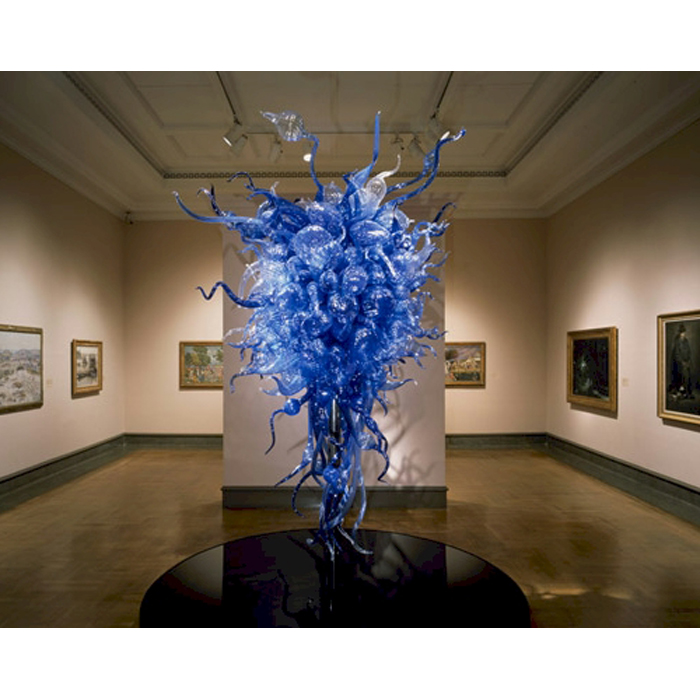 AC 110V 120V 220V 240V Blue Blown Chandeliers Lamp Bedroom Decorative Murano Glass Italian Style Chandelier-image-412058288