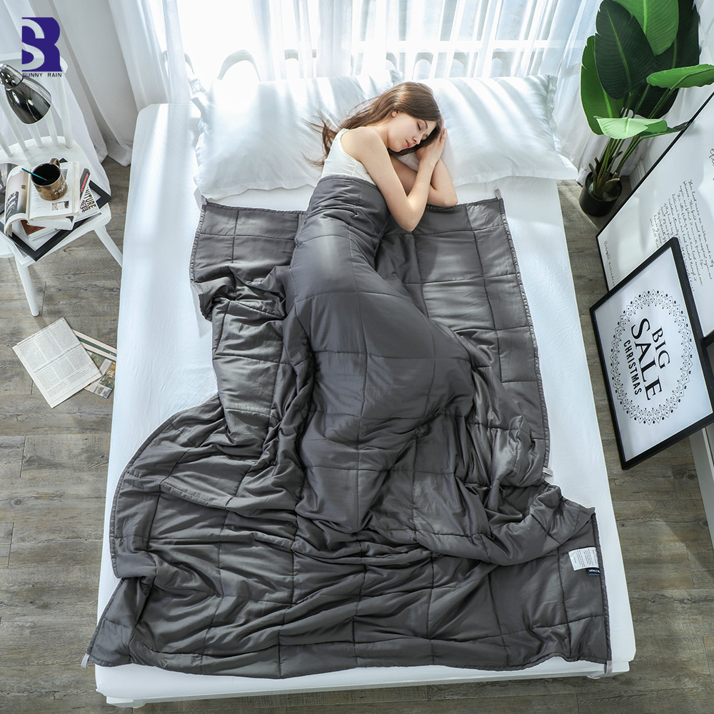 Couverture pondérée en coton Sunnyrain 1 pièce pour les couvertures de gravité de décompression adulte