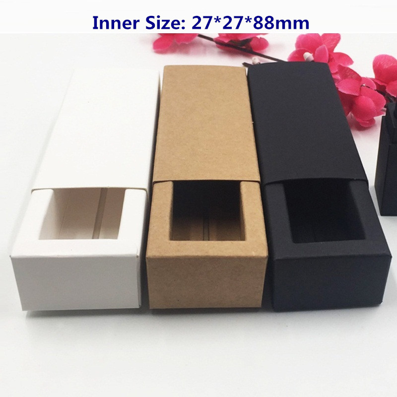 

50pcs/lot 27x27x88cm 10ml Multicolor Paper Drawer style gift packaing Boxes