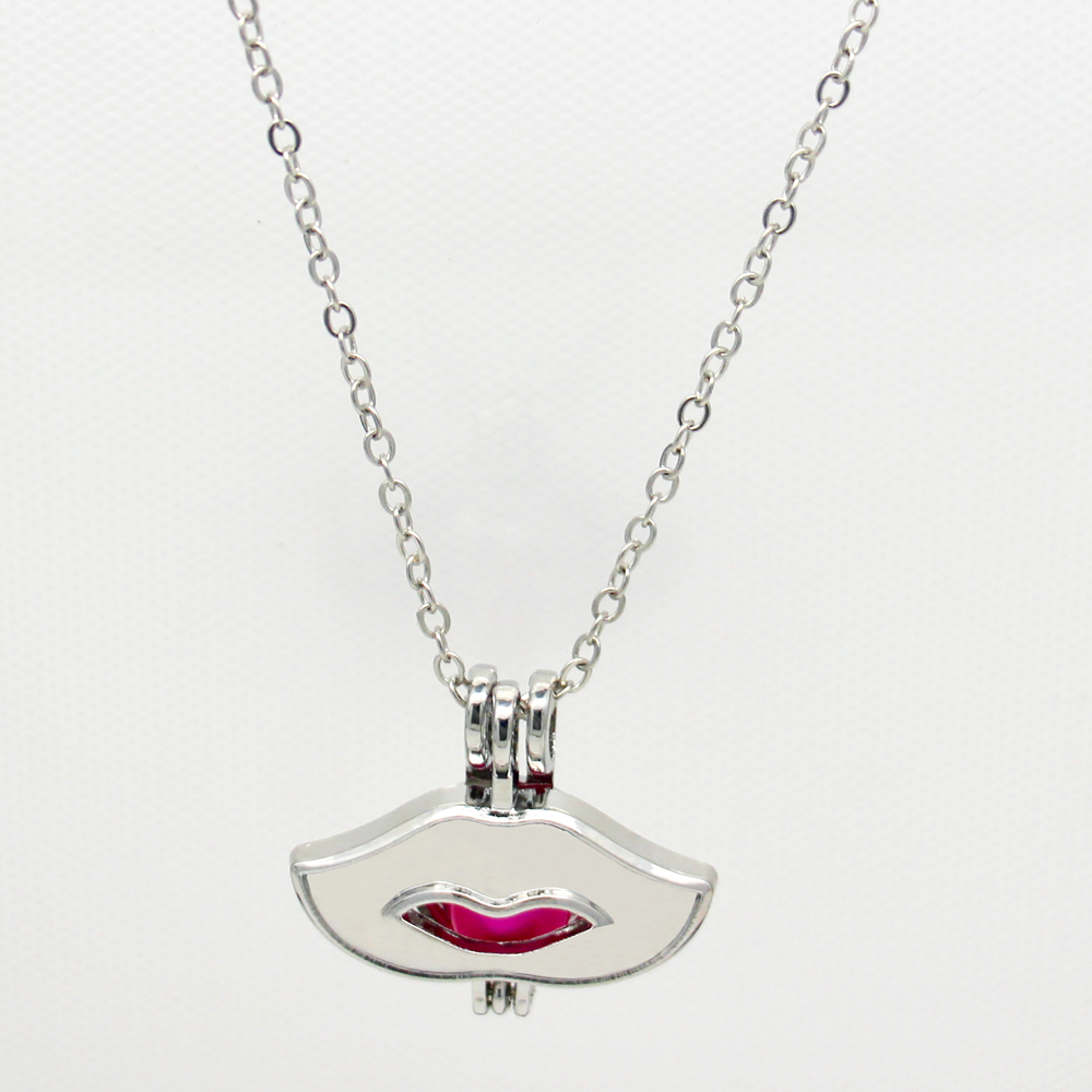 

Fashion charm girls pendant big mouth pearl cage European and American fashion jewelry wholesale( pearls to be purchased separately)