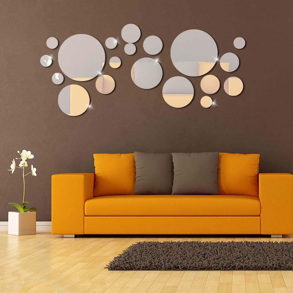 3d Feder Form Wand Sticker Heim Dekorativ Spiegel Zimmerdekoration Wandkunst Diy