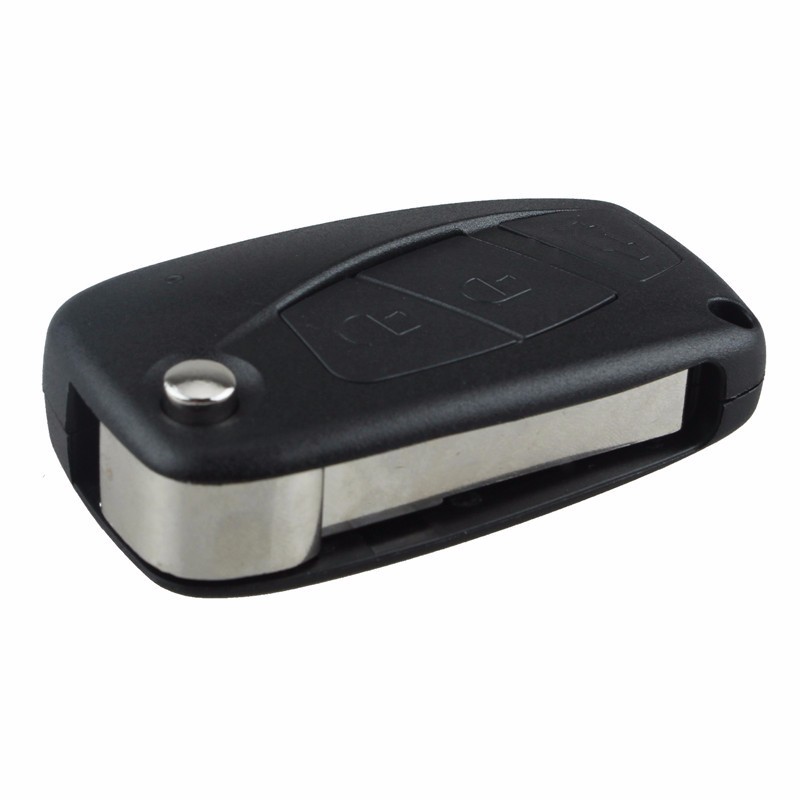 Replacement Car Key Shell For FIAT 3 buttons Punto Ducato Stilo Panda Flip Fob black Folding Remote Key Case-image-415975512