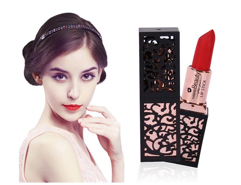 

2018 newest lipstick HABIBI BEAUTY Makeup Matte Lipstick 24Colors Vevet Long Lasting Kissproof All Day Lipstick 1200 pcs/lot DHL free, 24 colors