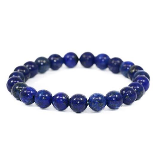 

JLN Power Beads Bracelet Semi Precious Gems Amazonite Hematite Lapis Stone Elastic Rope Stretch Bracelet Gift For Man Woman