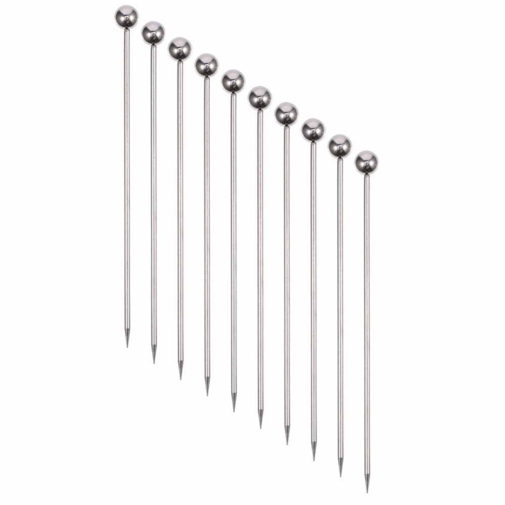 

Cocktail Pick Stainless Steel Fruit Sticks Bar Tools Drink Stirring Sticks Martini Picks Party Wedding Accessory
