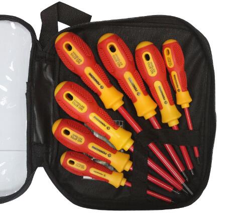 

7 in 1 High-voltage Insulation Screwdriver Set Multi-Bit Tools Repair Torx Slotted Electric Screwdriver with Ratchet Screwdriver set