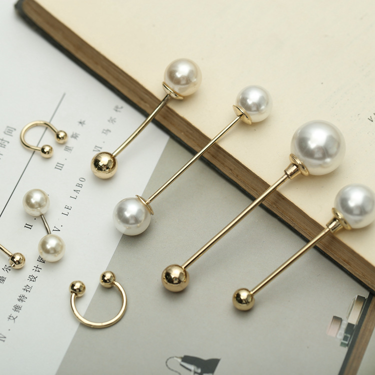 

Simple Vintage Scarf Buckle for Women Elegant Brooches Pins Imitation Pearl Broche Wholesale Drop Shipping collar pin sweater cardigan