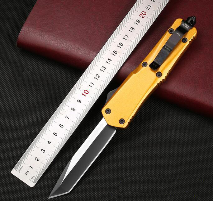 

Micro-tech MT05566 COMBET outdoor tactical knife action switch 440C aluminum alloy pocket knife camping defensive hunting tools
