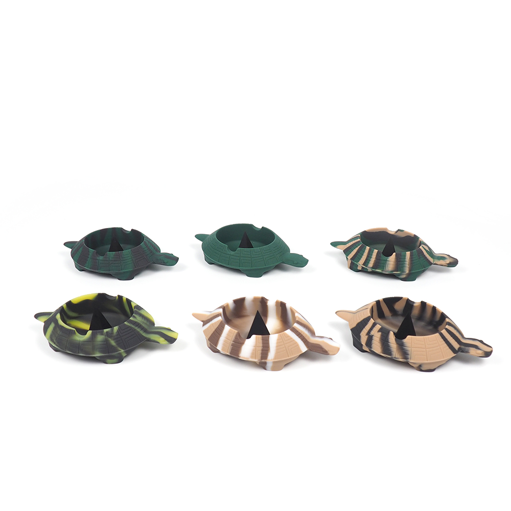 

cute Turtle unbreakable Top Eco-friendly Portable Ashtrays Soft Cigarette Ashtrays Shatterproof tobacco Jars high quality