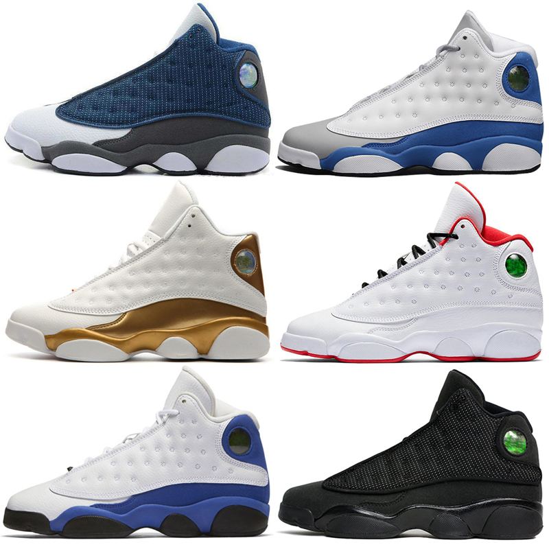

2019 13 13s Mens Basketball Shoes Phantom Chicago GS Hyper Royal Black Cat Flints Bred Brown DMP Italy men sports sneakers trainers, #20 altitude green