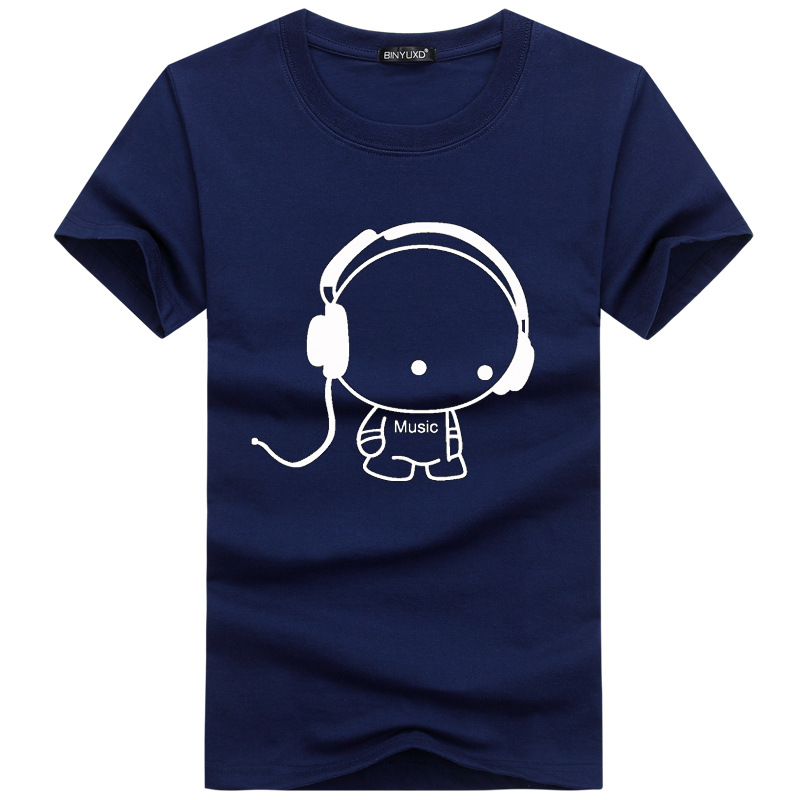 

2018 white black Tee Shirt Men Large Size Clothes Men T-Shirt Fashion Printed Cartoon Short Sleeve Music Casual Cotton size -5XL, Gray