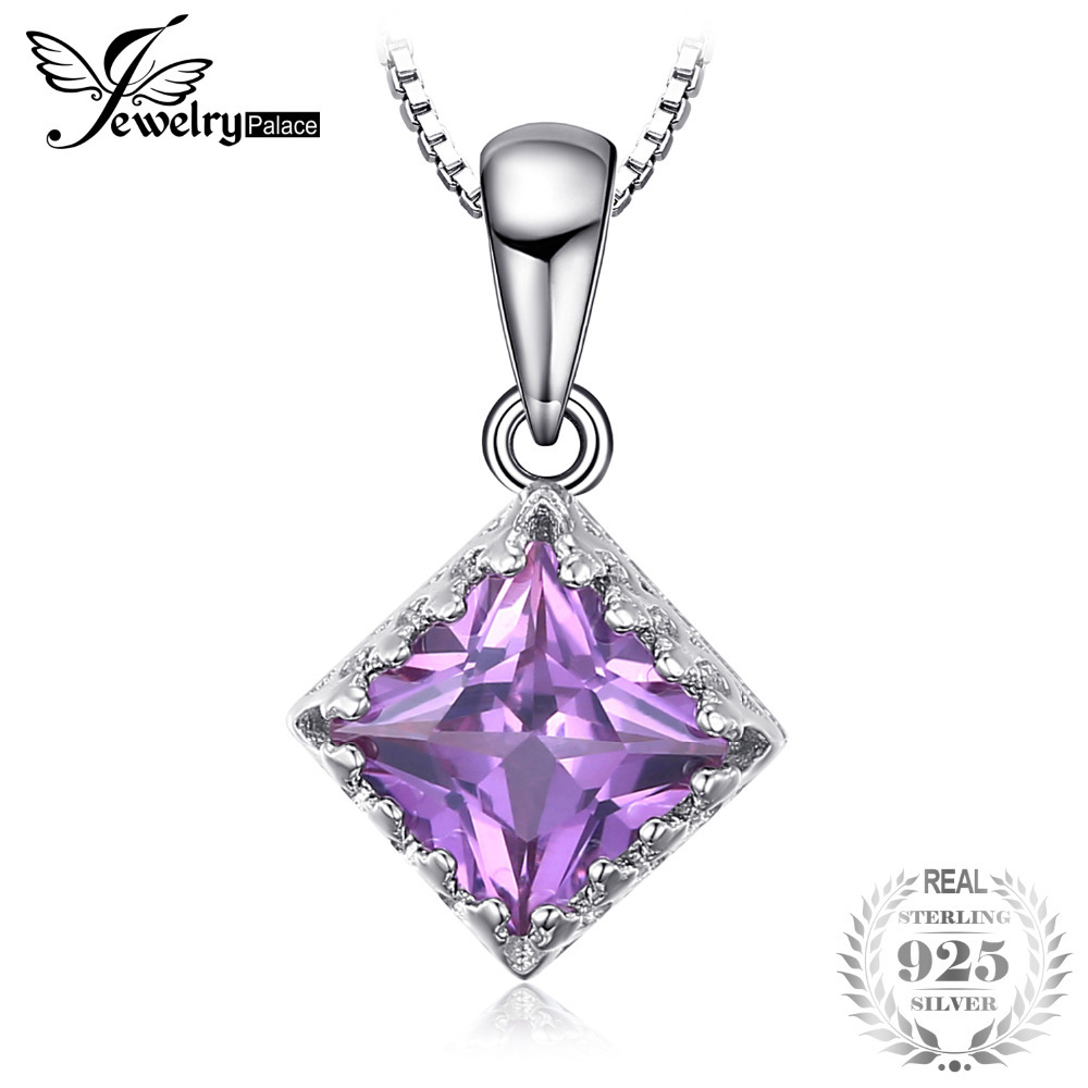 Leaf 1.4Ct Created Alexandrite Sapphire Pendants 925 Sterling Silver Pendants Necklaces Without Chain Jewelry