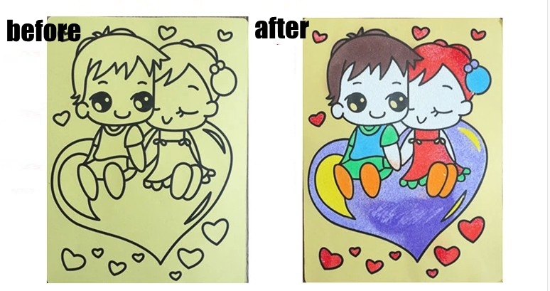 colored sand painting toys