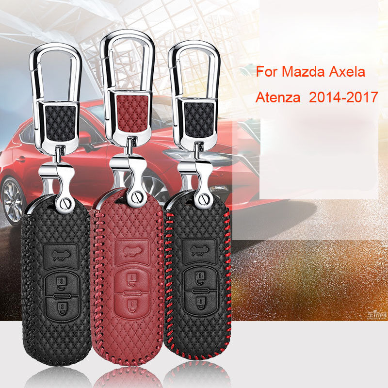 

For Mazda Axela Atenza buttons Smart Key Keyless Remote Entry Fob Case Key Chain, Red